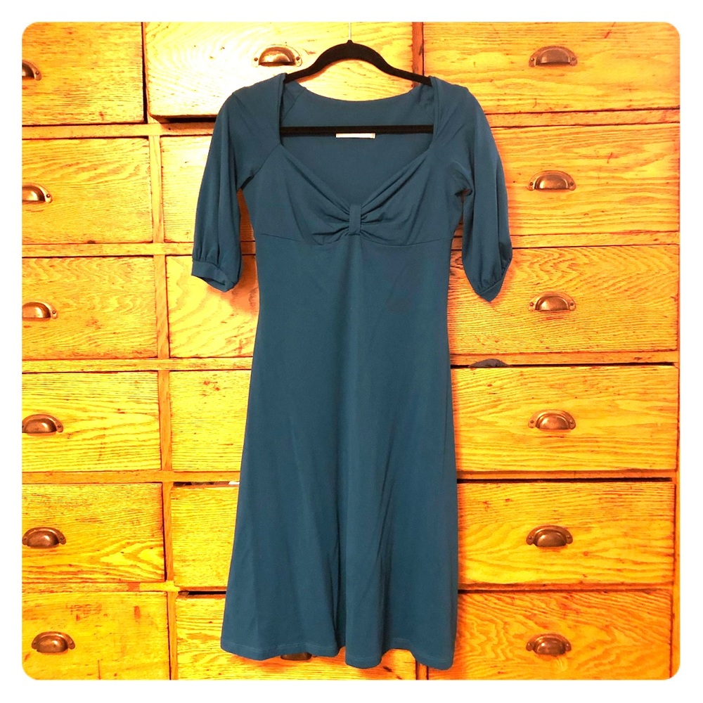 Susana Monaco sweetheart neck  Teal Dress, L